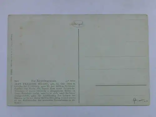 Alte AK Gemäldekarte Jean Francois Millet Die Ährenleserinnen [aU126]