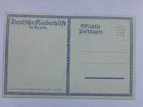 Alte AK Gemäldekarte Deutsche Kinderhilfe l. v. Zumbusch [aU128]