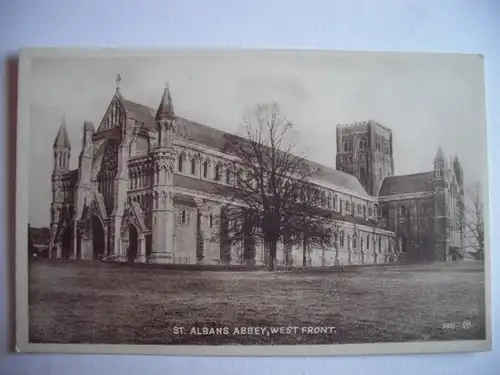 Alte AK St. Albans Abbey West Front [B909]