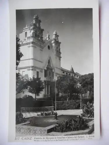 Alte AK Cadiz Alameda del Marques de Comillas [B996]