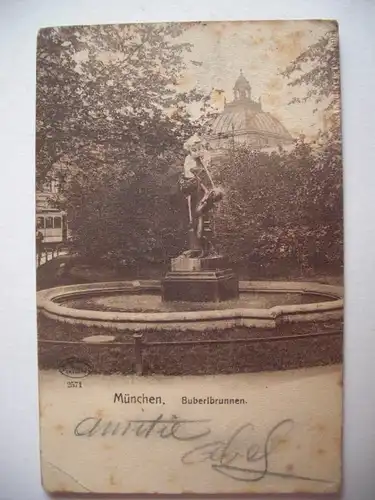 Alte AK München Buberlbrunnen [B453]