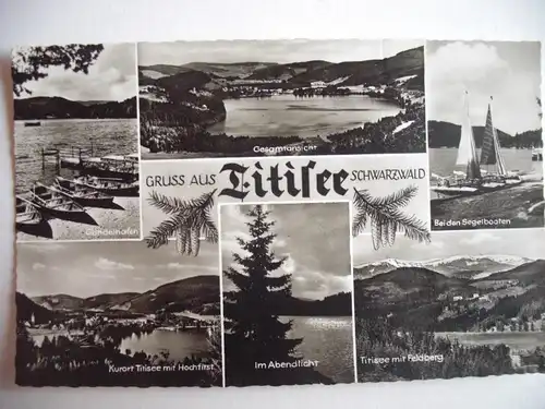 Alte AK Titisee Schwarzwald Mehrbildkarte [B459]