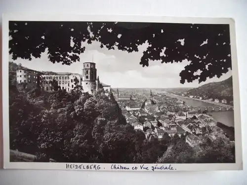 Alte AK Heidelberg Blick auf Schloß und Stadt [B468]