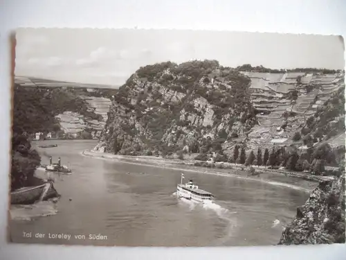 Alte AK Tal der Loreley von Süden Rhein [B470]