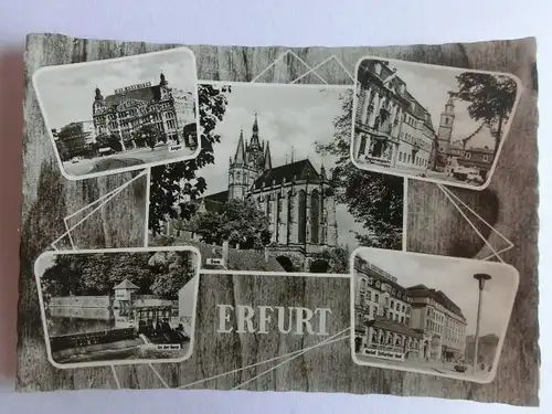 Alte AK Erfurt Mehrbildkarte [aU224]