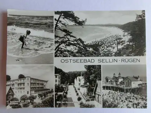 Alte AK Sellin Rügen Mehrbildkarte [aU226]