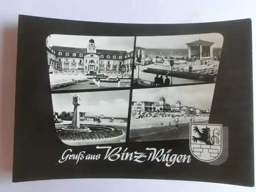 Alte AK Binz Rügen Mehrbildkarte [aU230]