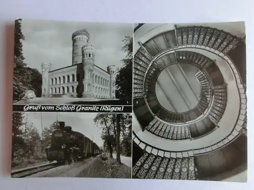 Alte AK Schloß Granitz Rügen Mehrbildkarte [aU238]