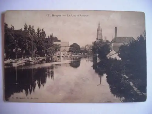 Alte AK Bruges Brügge Le Lac d’Amour Minnewater [B608]