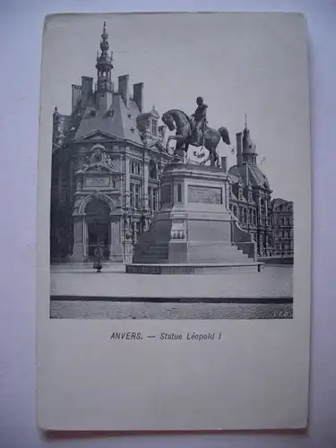 Alte AK Anvers Antwerpen Statue Leopold I [B620]