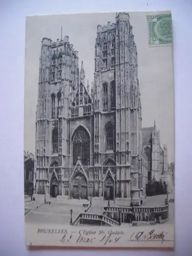 Alte AK Bruxelles Brüssel St. Gundule Kerk [B651]