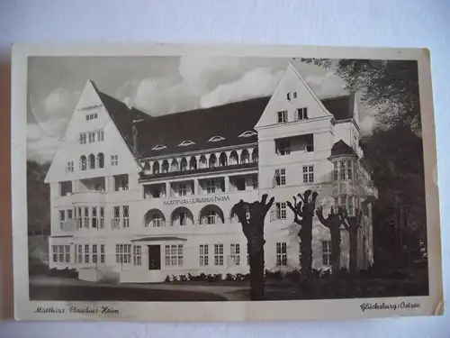 Alte AK Glücksburg Ostsee Matthias Claudius Heim [W186]