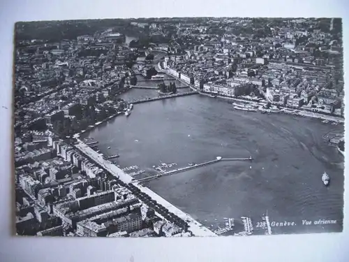 Alte AK Geneve Genf Vue aerienne Luftbild [W481]