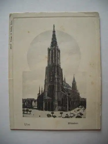 Alte AK Ulm Münster Lithografie (stark beschnitten) [W508]