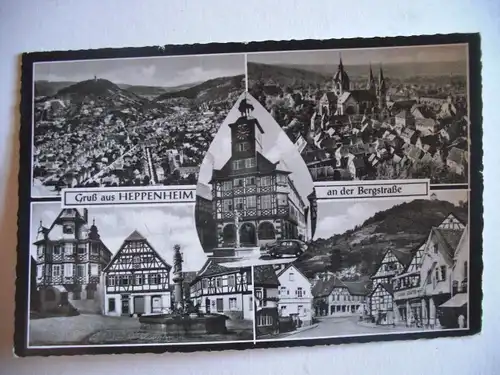 Alte AK Heppenheim Mehrbildkarte [W127]