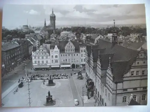 Alte AK Wittenberg Marktplatz Schloßkirche [W244]