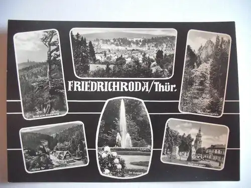 Alte AK Friedrichroda Mehrbildkarte [W262]