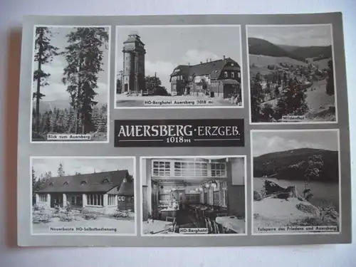 Alte AK Auersberg Erzgebirge Mehrbildkarte [W289]