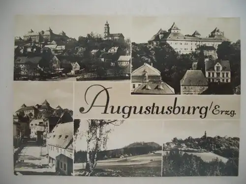Alte AK Augustusburg Erzgebirge Mehrbildkarte [W307]