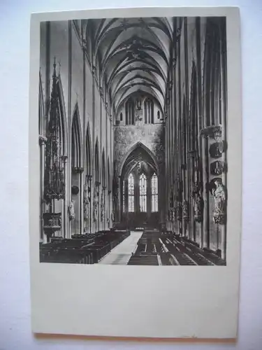 Alte AK Ulm Münster Mittelschiff nach Osten [W417]