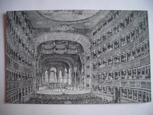 Alte AK Napoli Neapel Interno del Teatro S. Carlo Theater [B659]