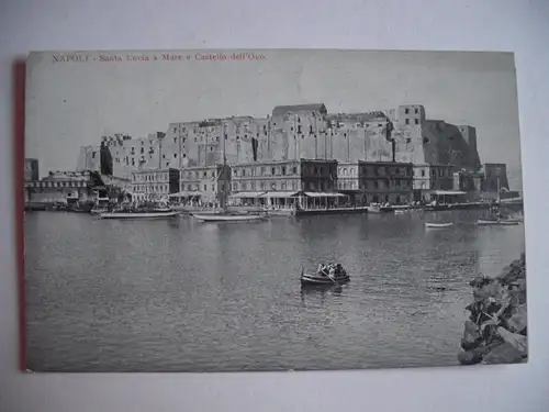 Alte AK Napoli Neapel Santa Lucia a Mare e Castello… [B661]