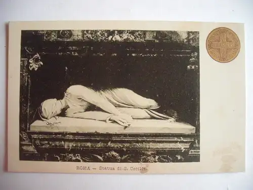 Alte AK Roma Rom Statua di S. Cecilia [B720]