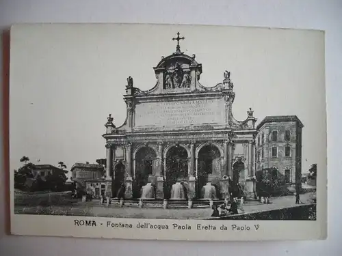 Alte AK Rom roma Fontana dell’acqua Paola Eretta… [B733]