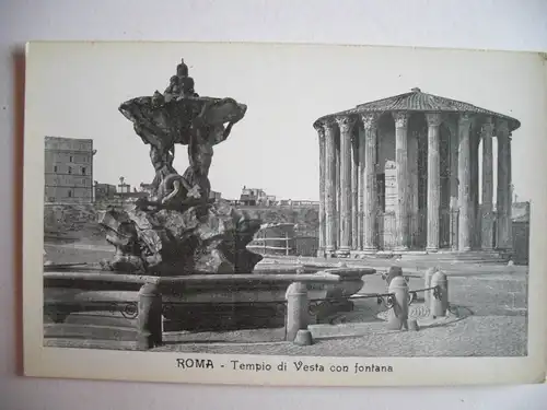 Alte AK Rom roma Tempio di Vesta con Fontana [B734]