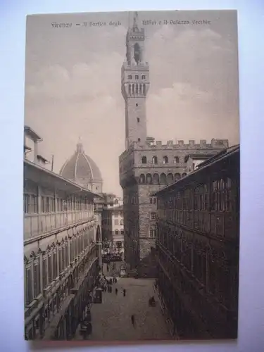 Alte AK Firenze Il Portico degli Uffizi e il Palazzo Vecchio [B747]