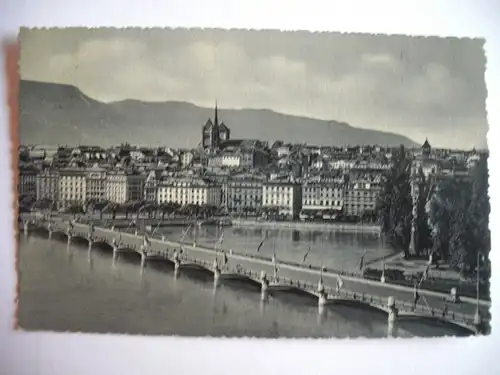 Alte AK Genf Geneve Le Pont du Mont Blanc [B755]