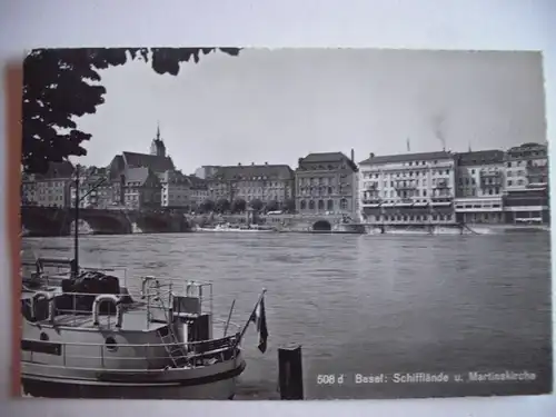 Alte AK Basel Schifflände u. Martinskirche [B810]