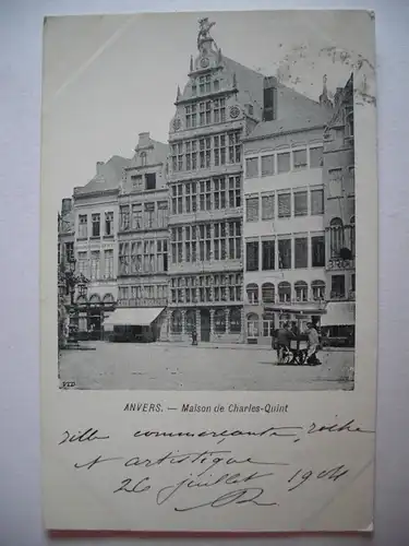 Alte AK Antwerpen Anvers Maison de Charles Quint [B836]