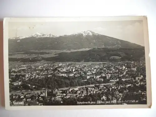 Alte AK Innsbruck geg. Süden mit Patscherkofel [B874]