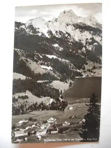 Alte AK Haldensee Tirol mit Gimpel Rote Flüh [B876]