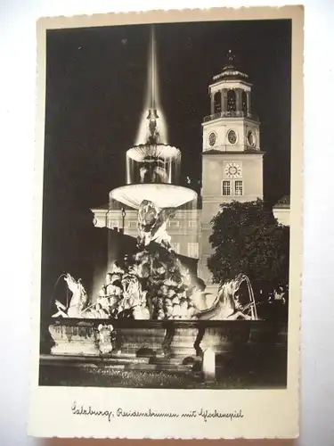 Alte AK Salzburg Residenzbrunnen mit Glockenspiel [B887]