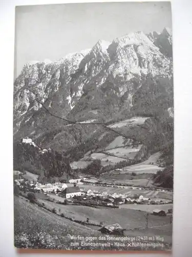 Alte AK Werfen gegen das Tennengebirge  [B889]