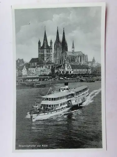 Alte AK Rheindampfer vor Köln [aP533]