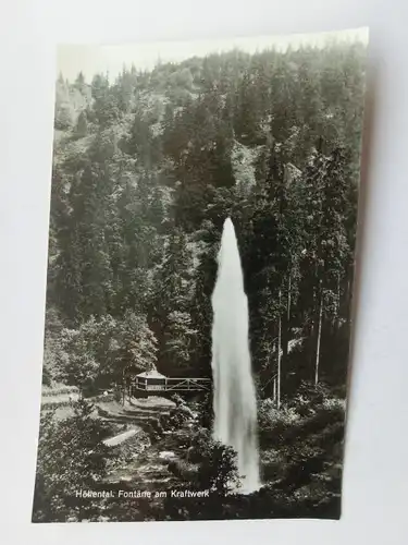 Alte AK Höllental Fontäne am Kraftwerk [aP753]