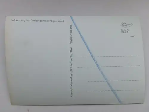 Alte AK Saldenburg im Dreiburgenland Bayerischer Wald [aP761]