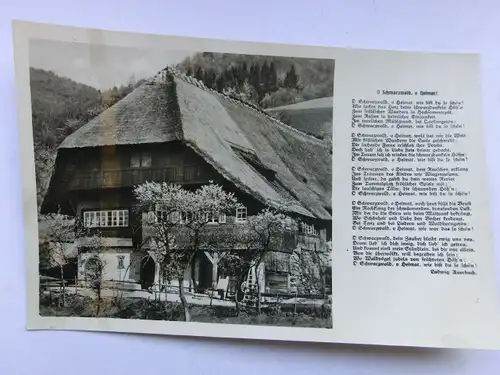 Alte AK Schwarzwaldhaus Gedicht L. Auerbach [aP780]