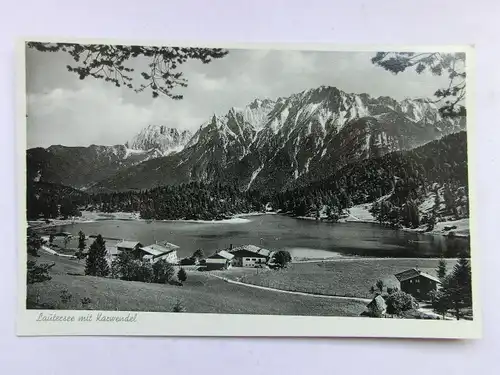 Alte AK Lautersee mit Karwendel Mittenwald [aP791]