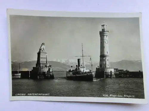 Alte AK Lindau Hafeneinfahrt [aP795]