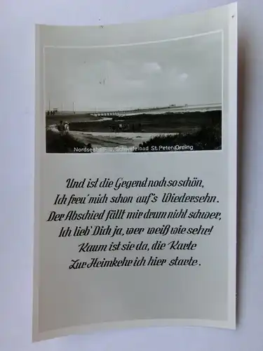 Alte AK St. Peter Ording Gedicht [aP802]