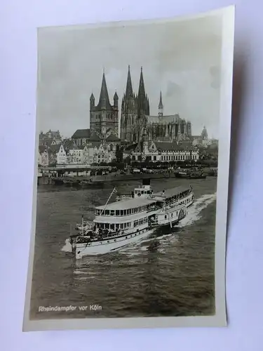 Alte AK Köln Rheindampfer vor Köln [aP805]