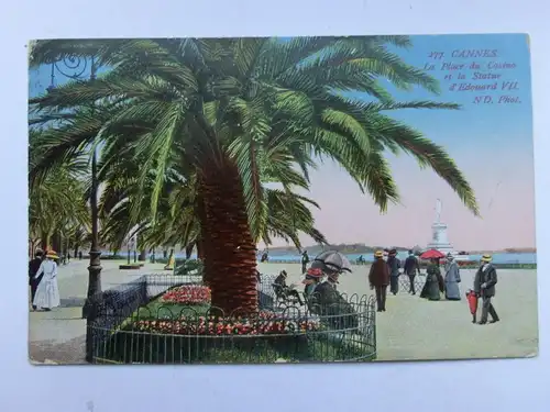 Alte AK Cannes La Place du Casino [aP958]