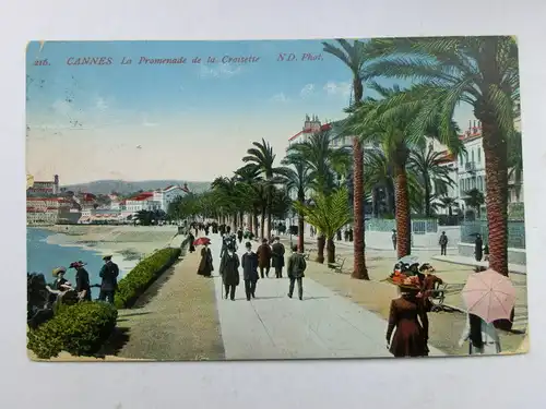 Alte AK Cannes La Promenade de la Croisette [aP959]