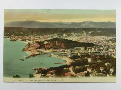 Alte AK Nice Nizza Paborama pris du Mont Boron [aP991]