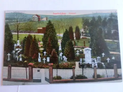 Alte AK Saarbrücken Ehrental Friedhof [aV21]
