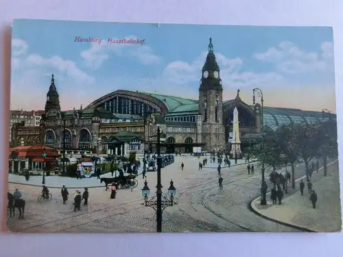 Alte AK Hamburg Hauptbahnhof um 1920 [aV43]